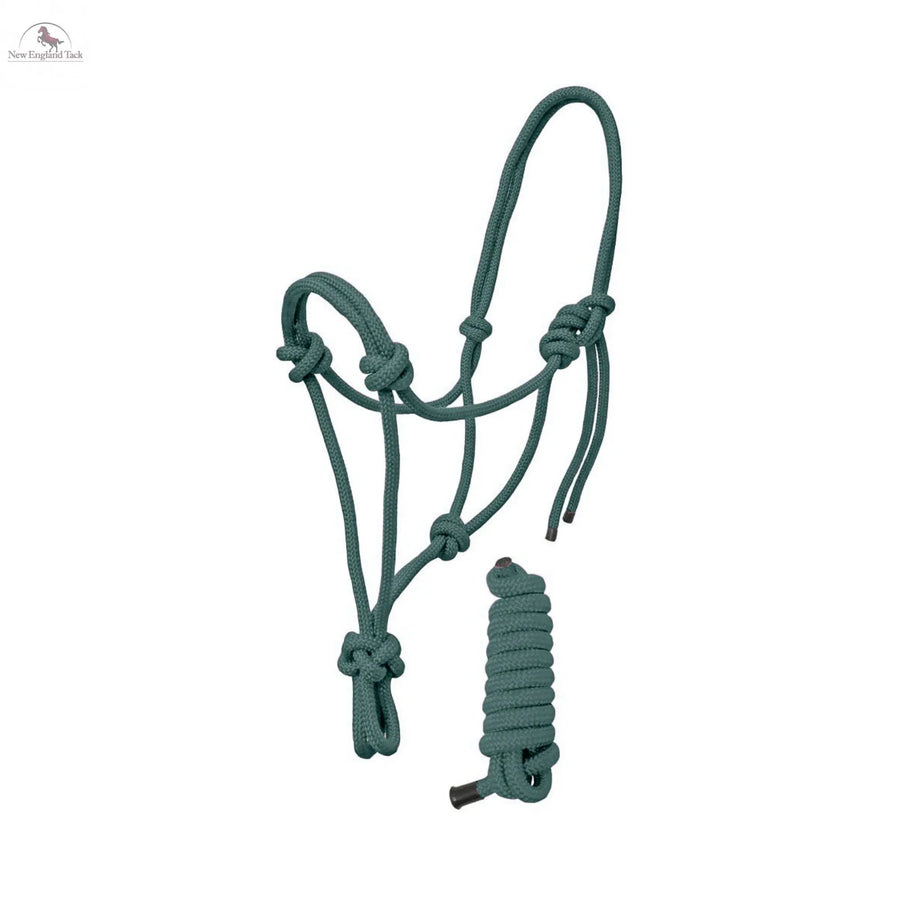 Resistance Plain Nylon Adjustable Rope Halter with Matching 6Ft Lead NewEngland Tack