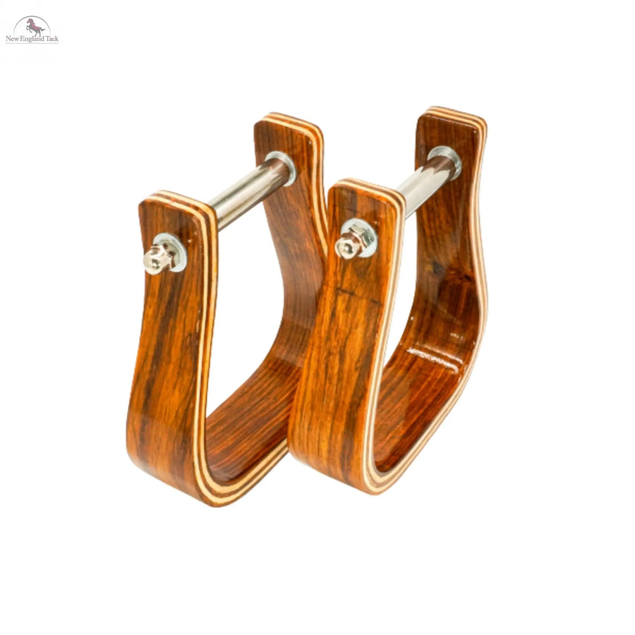 Resistance Premium Rosewood Stirrups Handcrafted Equestrian Accessories NewEngland Tack