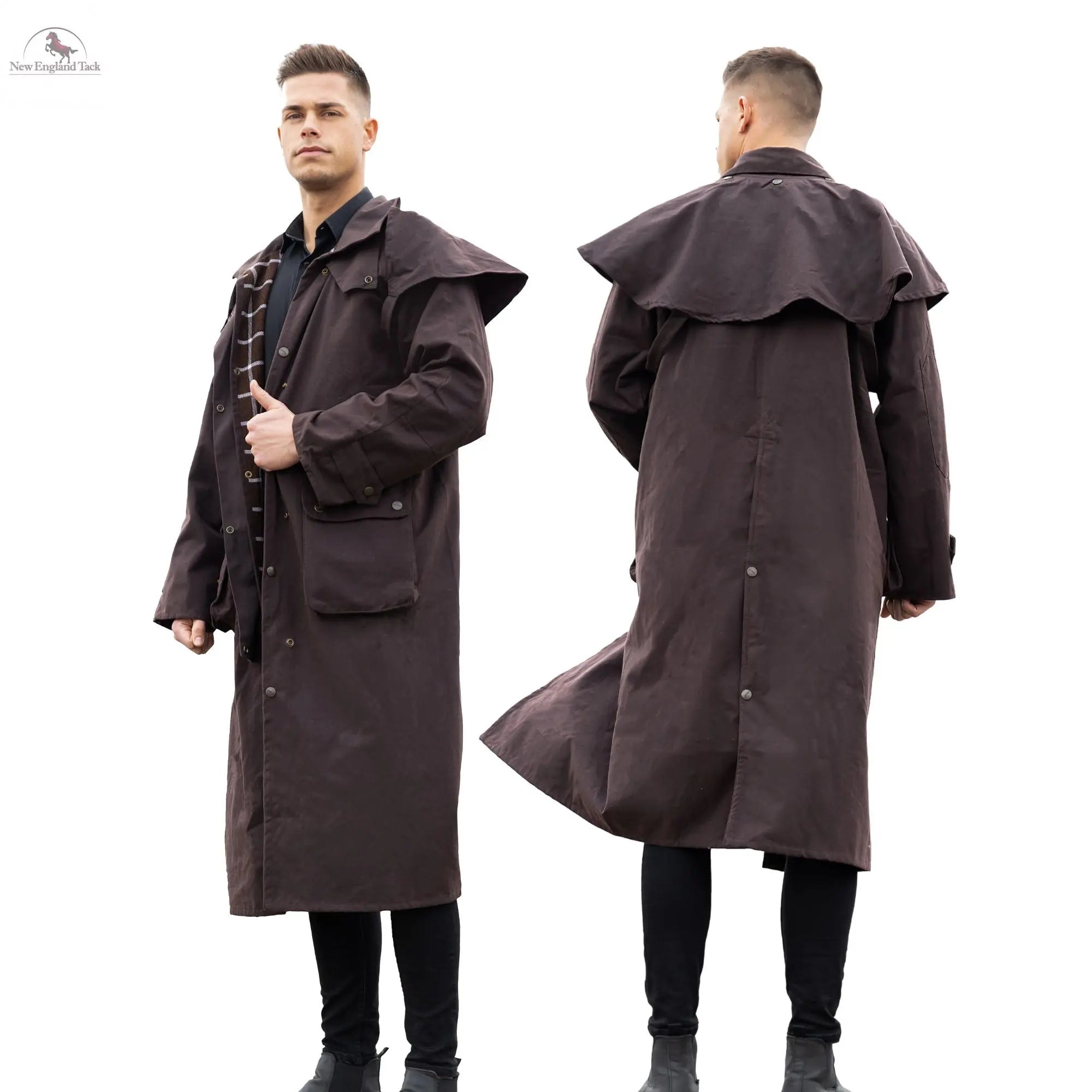 Resistance Premium Waterproof Oilskin Long Duster Coat NewEngland Tack