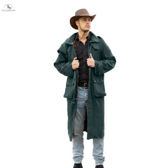 Resistance Premium Waterproof Oilskin Long Duster Coat