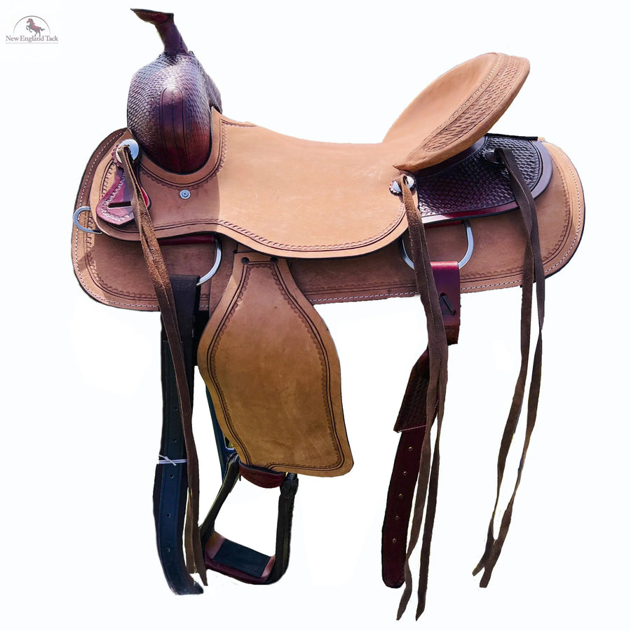 Resistance Ranch Style Western Saddle with Double Skirt NewEngland Tack