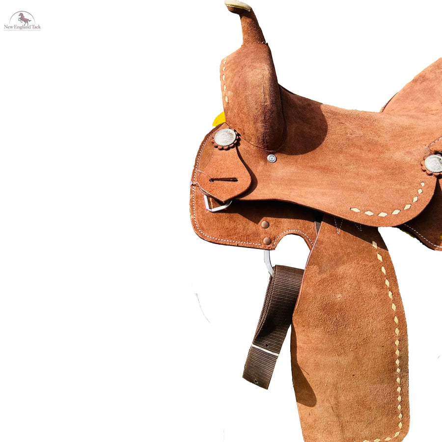 Resistance Roughout Barrel Saddle with Buckstitch Midwest Equestrian Supply