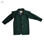 Resistance Unisex Western Oilskin Waterproof Duster Coat, Workwear Kids Rain Coat With Brass Button And Pockets NewEngland Tack