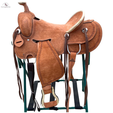 Resistance Western Border Tooled Rough Out Ranch Saddle NewEngland Tack
