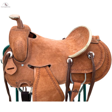 Resistance Western Border Tooled Rough Out Ranch Saddle NewEngland Tack
