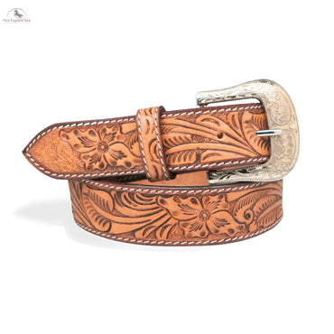 Resistance Western Cowgirl Cowboy Floral Tooled  Argentinian Leather Belt NewEngland Tack