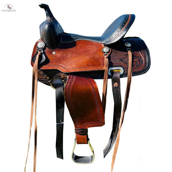 Resistance Western Floral Basketweave Snake Spiral Trail Saddle Midwest Equestrian Supply