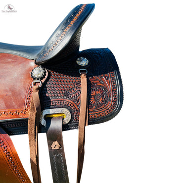 Resistance Western Floral Basketweave Snake Spiral Trail Saddle Midwest Equestrian Supply