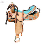 Resistance Western Horse Barrel Saddle Leather 14" 15" 16" 17" With Free Tack set NewEngland Tack