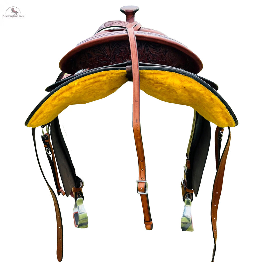 Resistance Western Horse Pleasure Saddle - Genuine Leather 15" 16" 17" 18" With Free Tack set NewEngland Tack