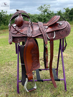 Resistance Western Horse Pleasure Saddle - Genuine Leather 15" 16" 17" 18" With Free Tack set NewEngland Tack