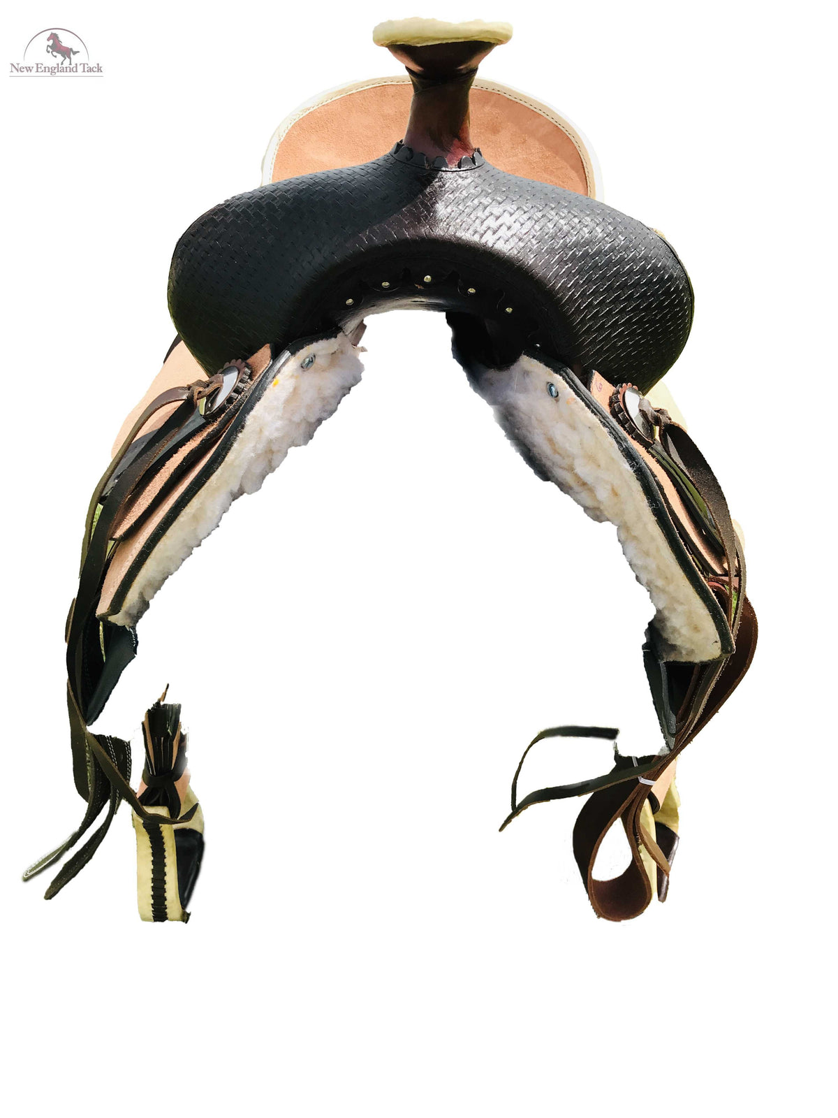 Resistance Western Roughout All Around Saddle With Basket Weave Tooling NewEngland Tack