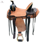 Resistance Western Roughout All Around Saddle With Basket Weave Tooling NewEngland Tack