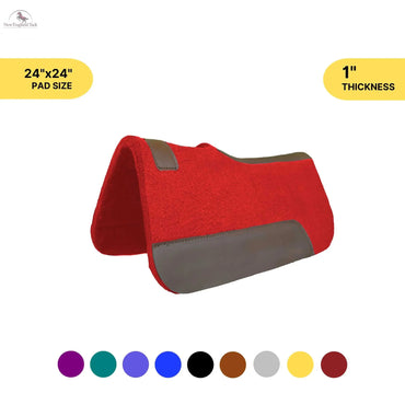 Resistance Pony 24 x 24 Felt Performance Saddle Pad with Wear Leathers 1" Thick NewEngland Tack