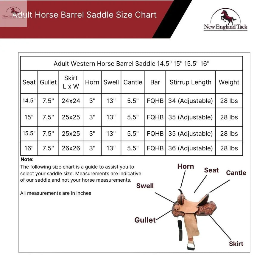 Resistance Western Solid Tree Barrel Saddle Newenglandtack