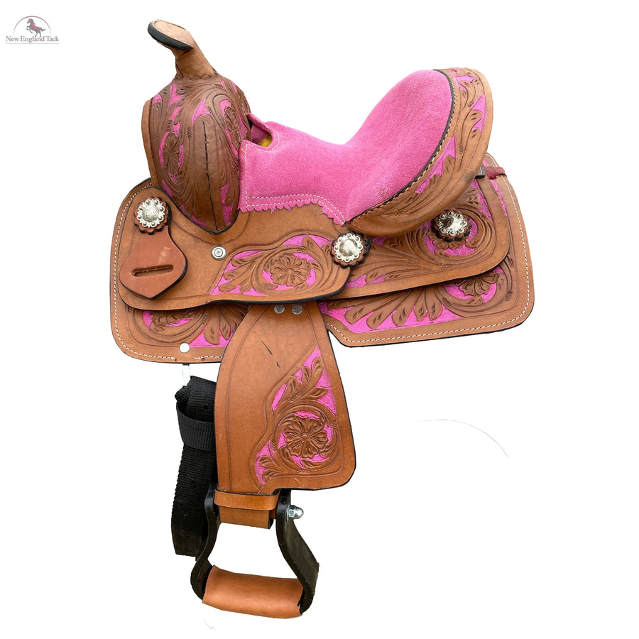 Resistance Youth Western Barrel Saddle Floral Tooled NewEngland Tack