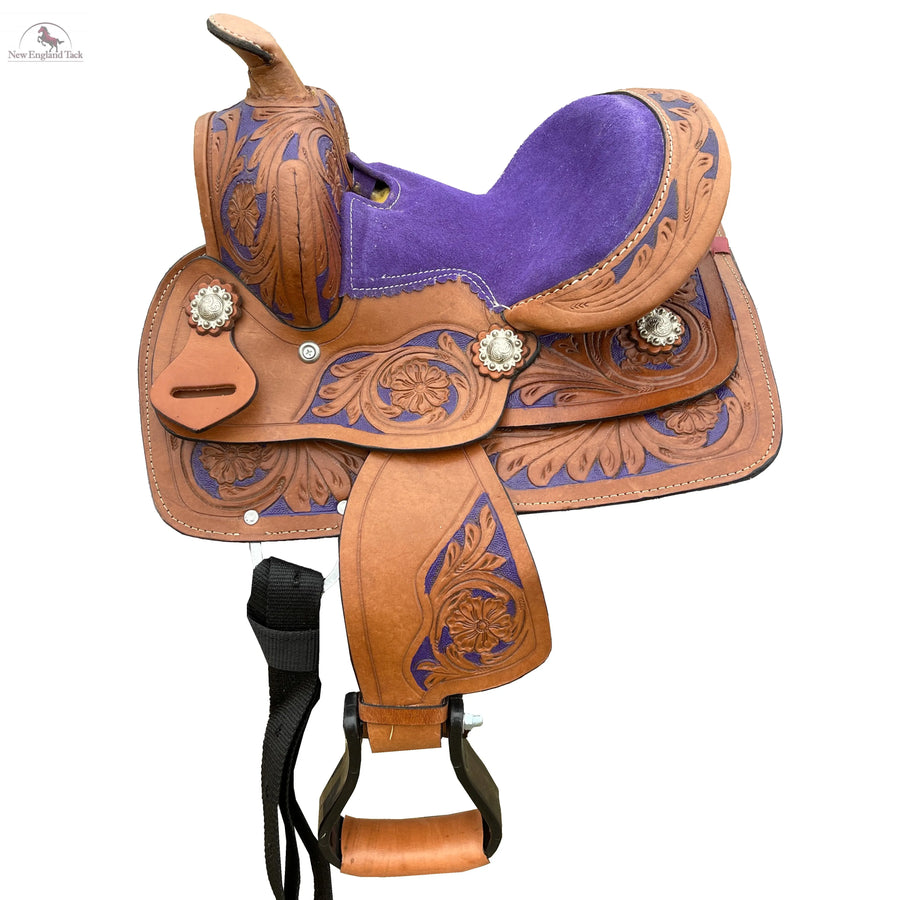 Resistance Youth Western Barrel Saddle Floral Tooled NewEngland Tack