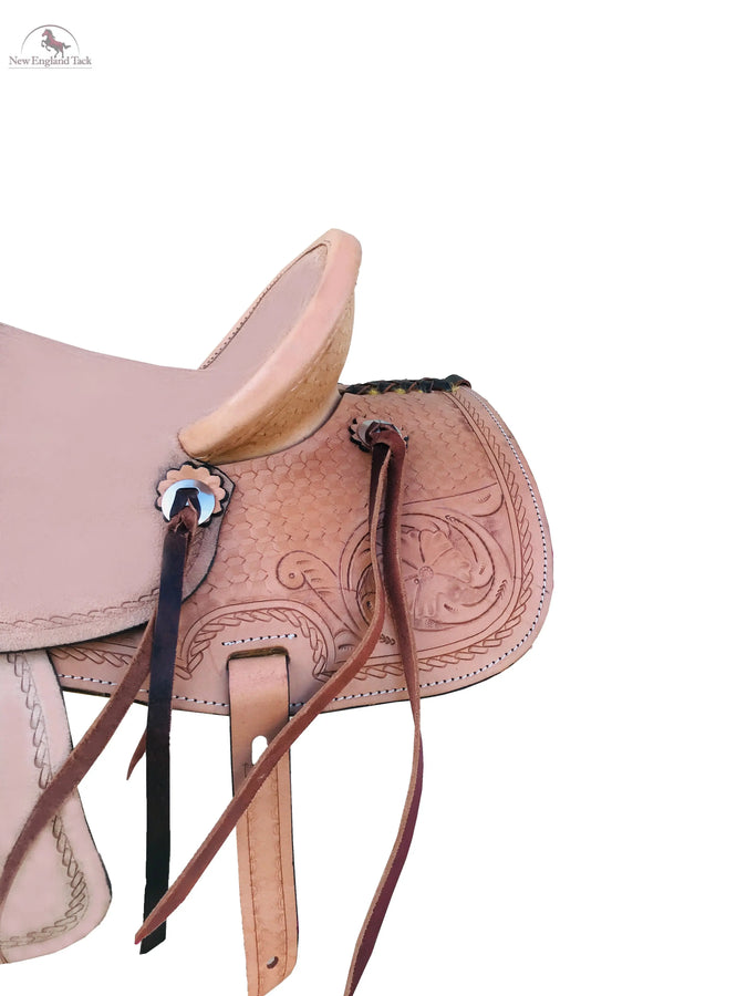 Resistance Youth Western Horse Saddle Ranch Style - Leather 10" 12" 13" NewEngland Tack