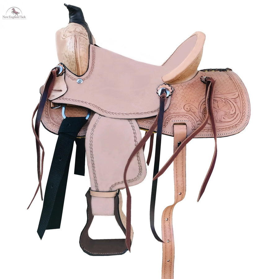 Resistance Youth Western Horse Saddle Ranch Style - Leather 10" 12" 13" NewEngland Tack
