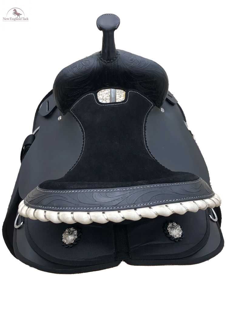 Suede Seat Pleasure Trail Western Saddle | Affordable Lightweight Saddle | Comfortable Suede Seat Western Saddle | Available Seat Sizes 14” 15” 16” 17” NewEngland Tack