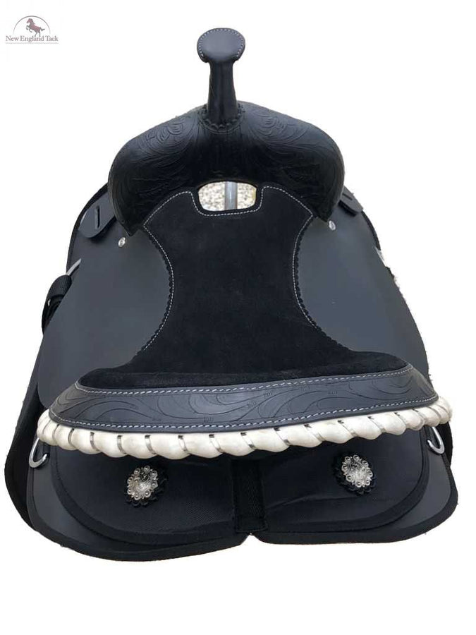 Suede Seat Pleasure Trail Western Saddle | Affordable Lightweight Saddle | Comfortable Suede Seat Western Saddle | Available Seat Sizes 14” 15” 16” 17” NewEngland Tack