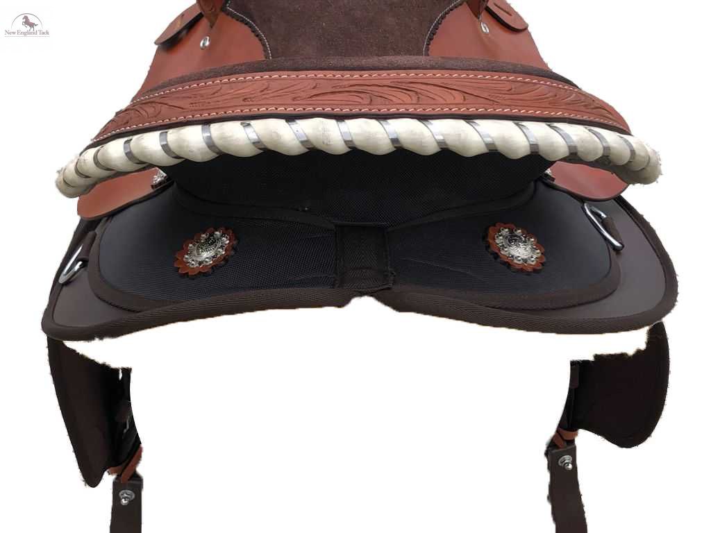 Suede Seat Pleasure Trail Western Saddle | Affordable Lightweight Saddle | Comfortable Suede Seat Western Saddle | Available Seat Sizes 14” 15” 16” 17” NewEngland Tack
