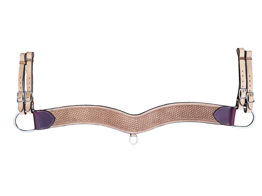 Tan Basket weave Tooled Tripping Collars | 28inch - 36inch NewEngland Tack