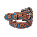 Resistance Classic Western Style Full Grain Leather Belt 1-1/2"(38mm) Wide- Comfortable Accessory With Free Buckle