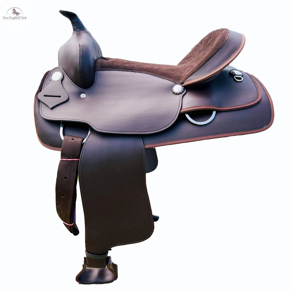 Western All-Around Horse Synthetic Straight Skirt Leather Saddle NewEngland Tack