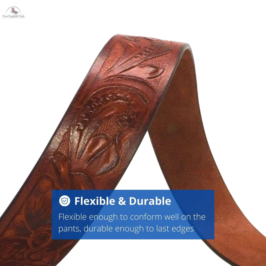 Western Belt - Floral Tooled Leather NewEngland Tack