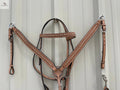 Western Horse Headstall and Breast Collar Set – Genuine Leather, Hand-Tooled with Studded Detailing for Rodeo, Trail & Barrel Racing NewEngland Tack