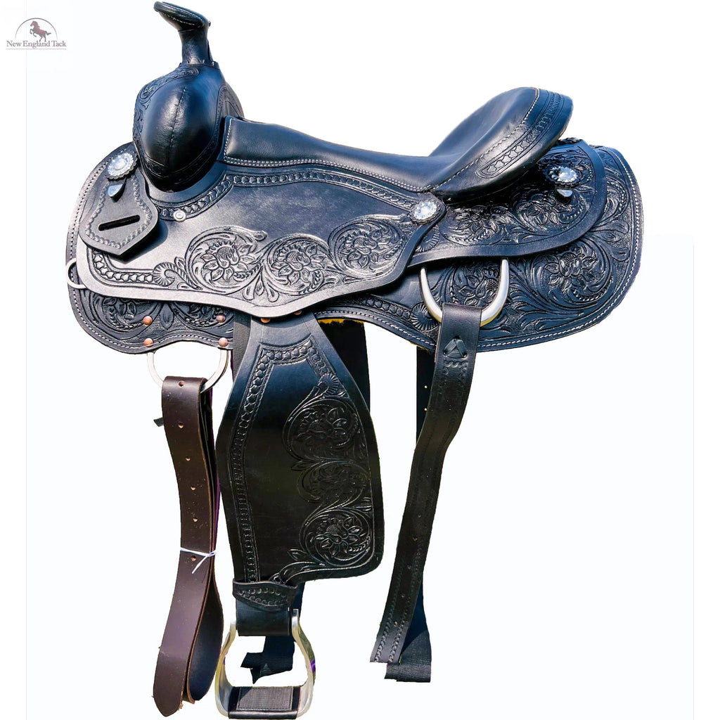 Western Horse Pleasure Saddle - Genuine Leather 16" 17" 18" NewEngland Tack