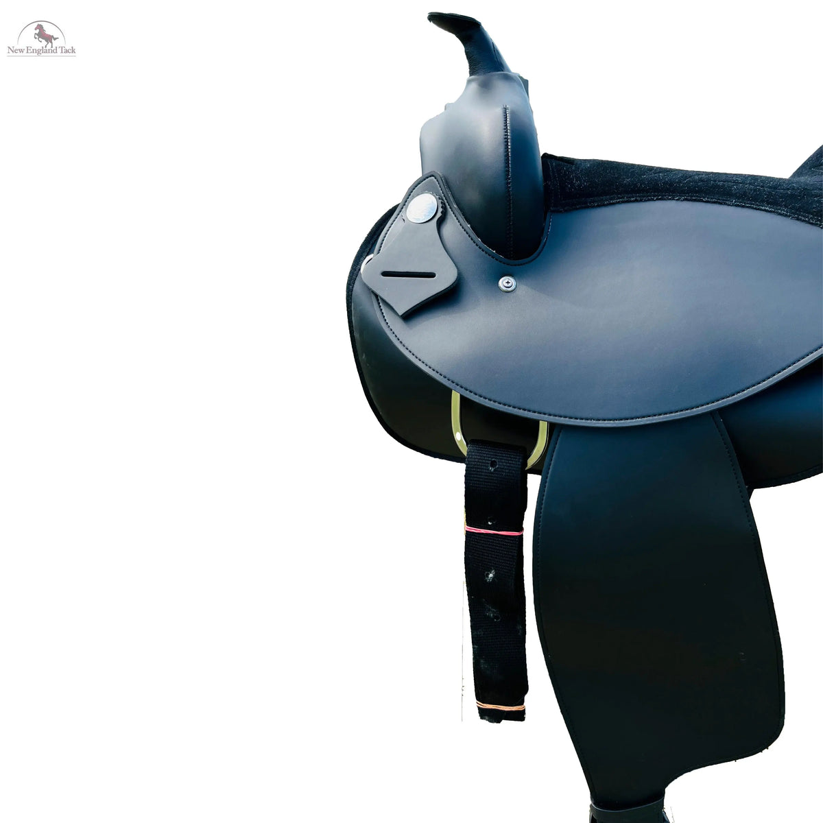Western trail Horse Synthetic Round Skirt Leather Pleasure Saddle NewEngland Tack