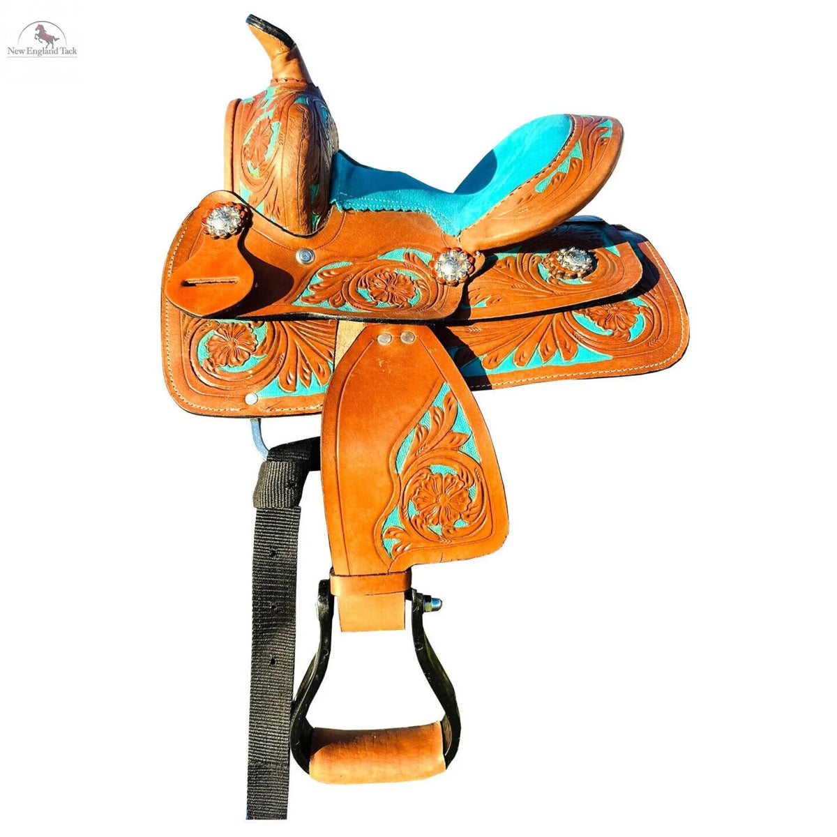 Youth Western Horse Barrel Saddle Horse Floral Tooled Leather 8 
