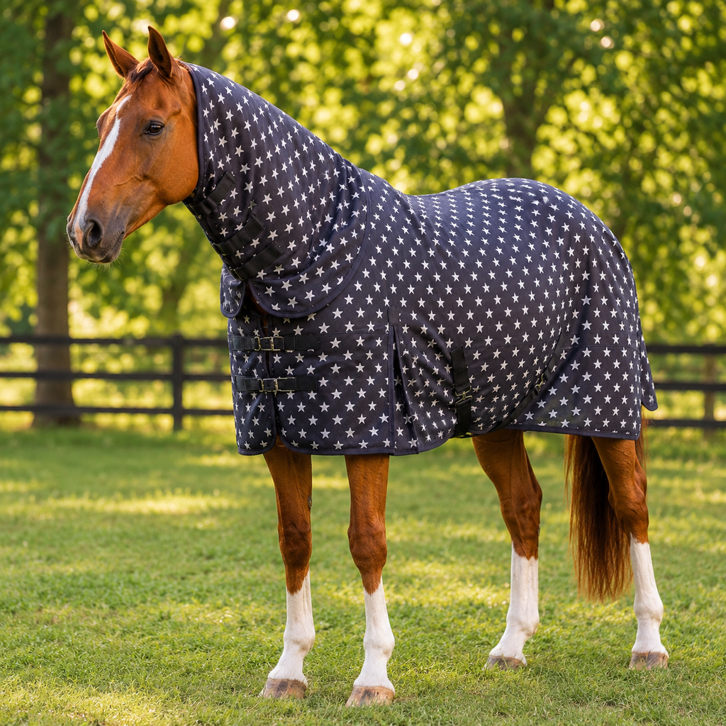 Horse Fly Sheet with Detachable Neck No Belly Wrap