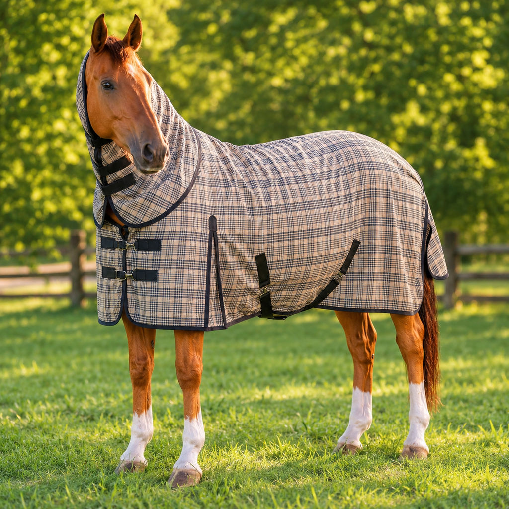 Horse Fly Sheet with Detachable Neck No Belly Wrap
